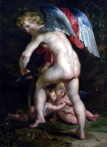 Peter Paul Rubens Cupid (Eros) Carves the Bow oil painting picture